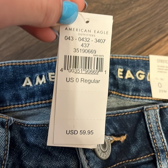 AMERICAN EAGLE HIGH RISE SKINNY FRESH BRIGHT STRETCH - Picture 4 of 4